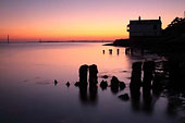 Groynes by The Watch House at Lepe image ref 300
